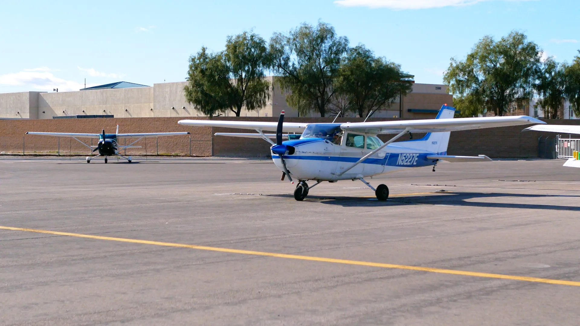 Two aircraft parked